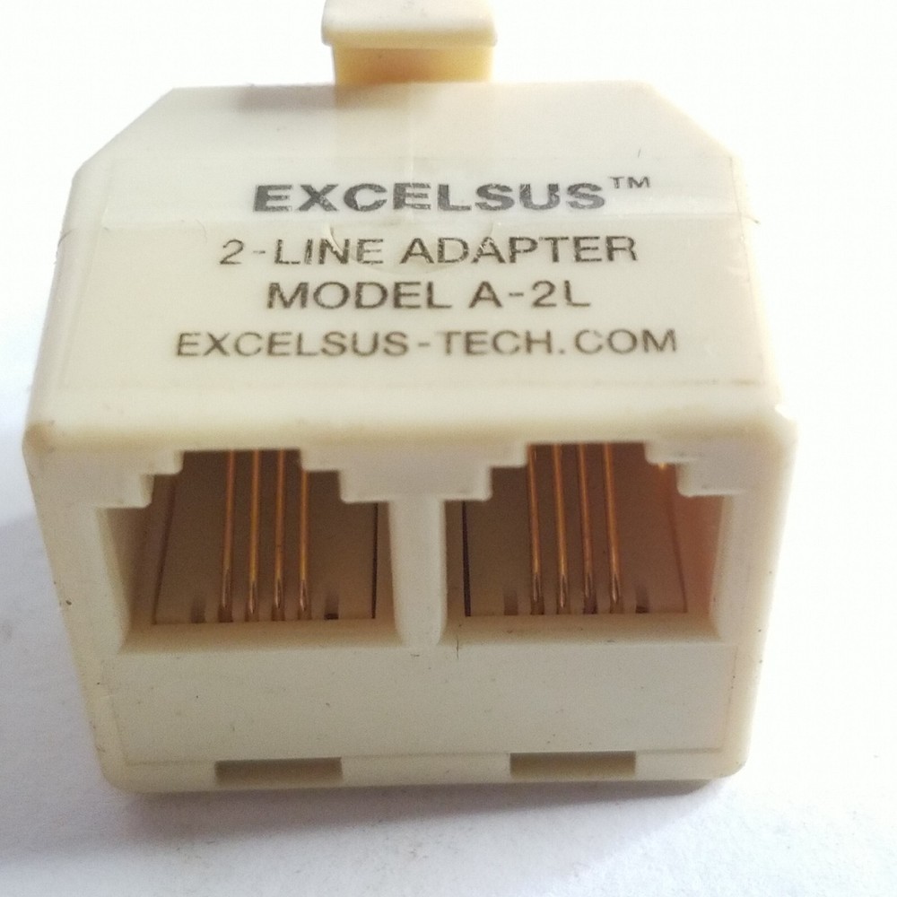 Excelsus 2-Line Adapter Model A-2L Phone Adapter Splitter