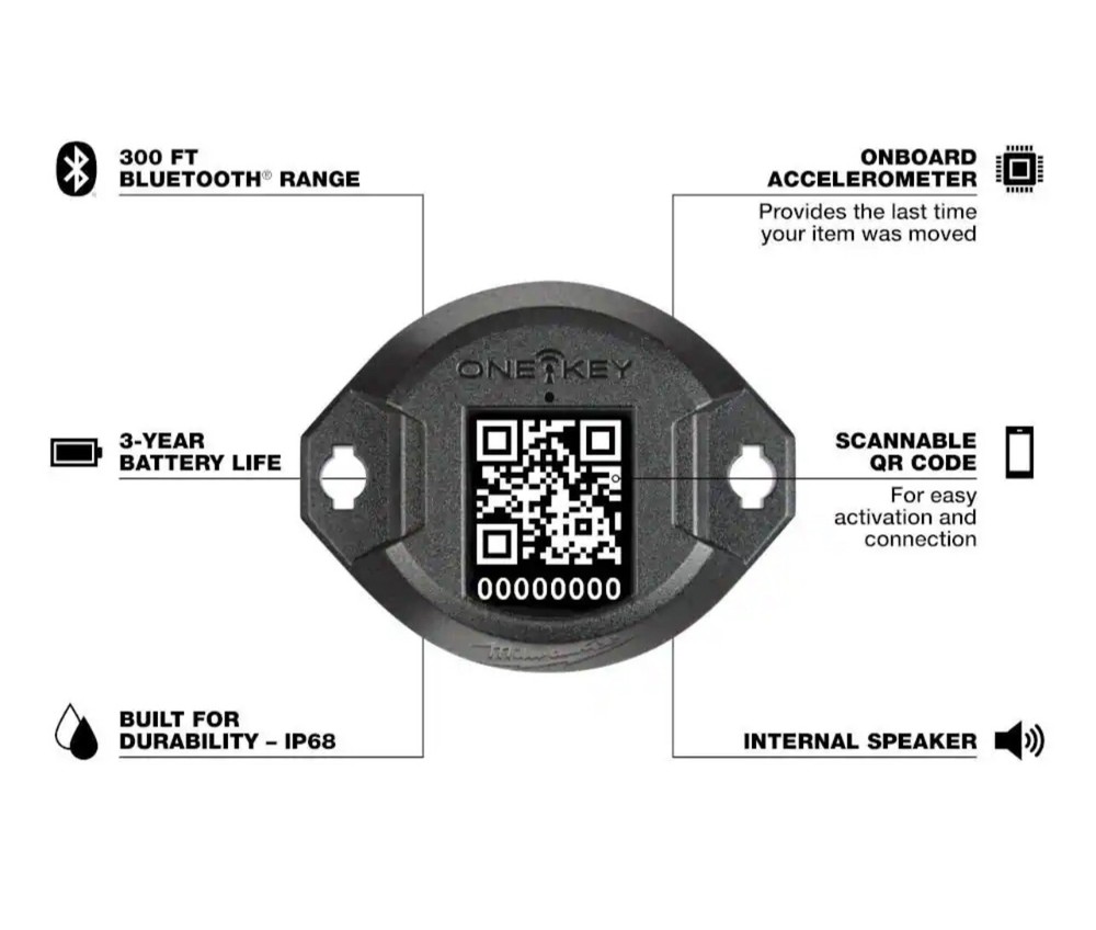 Milwaukee One-Key Bluetooth Tracking Tag, Model# 48-21-2301