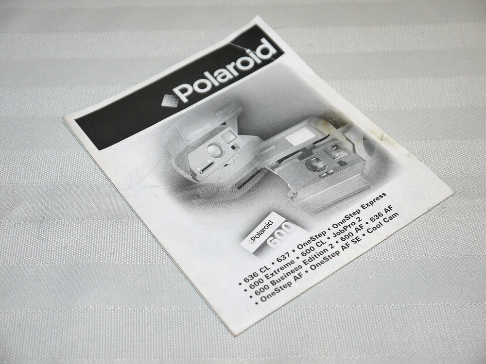 Polaroid One Step 600 Instant Camera with Manual & Case Flash Tested