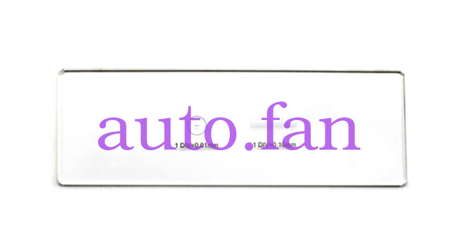 Two scales 0.01mm 0.1mm micro microscope objective slide calibrator