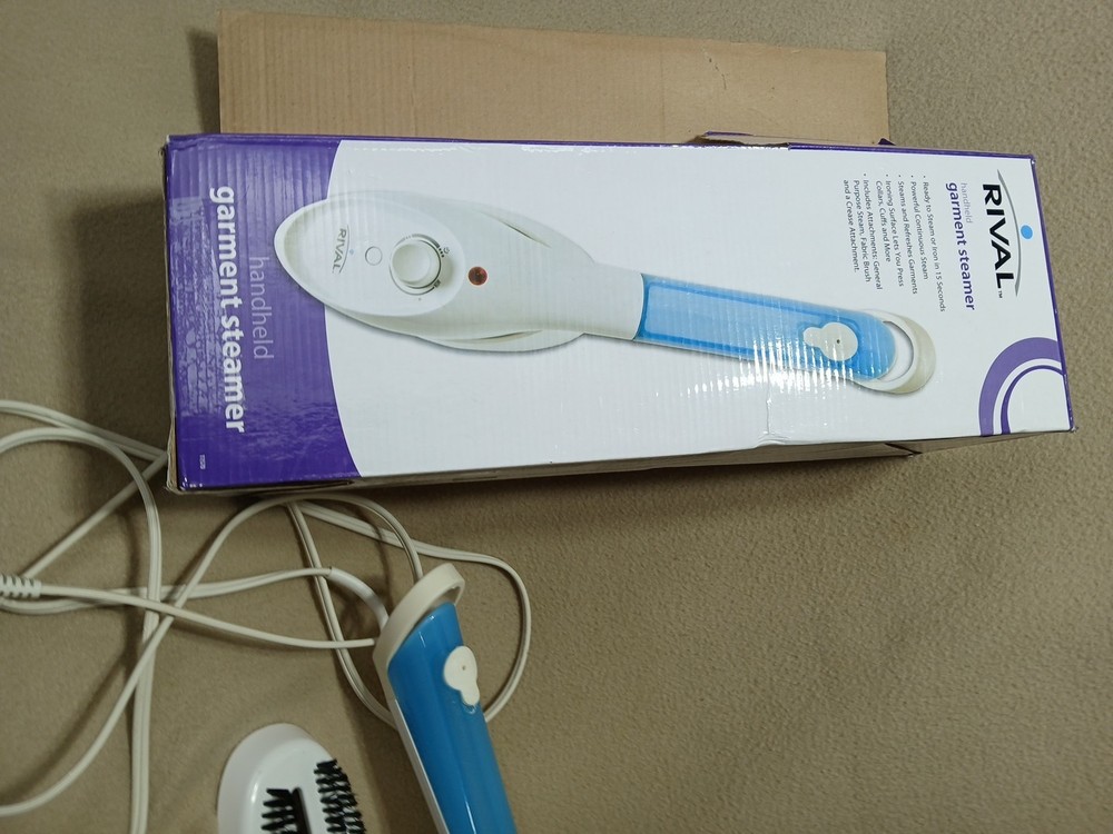 Rival Handheld Garment Steamer Adjustable Settings Upholstery Curtains Car Seats