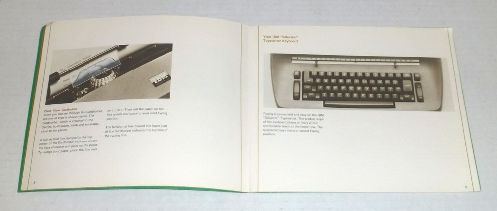 IBM Selectric Typewriter Operating Instructions Booklet 26-Pages (1971)