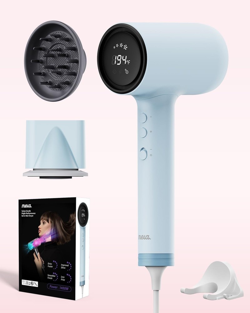 Professional Hair Dryer with Diffuser Fast Drying Anti-Static Self-Cleaning