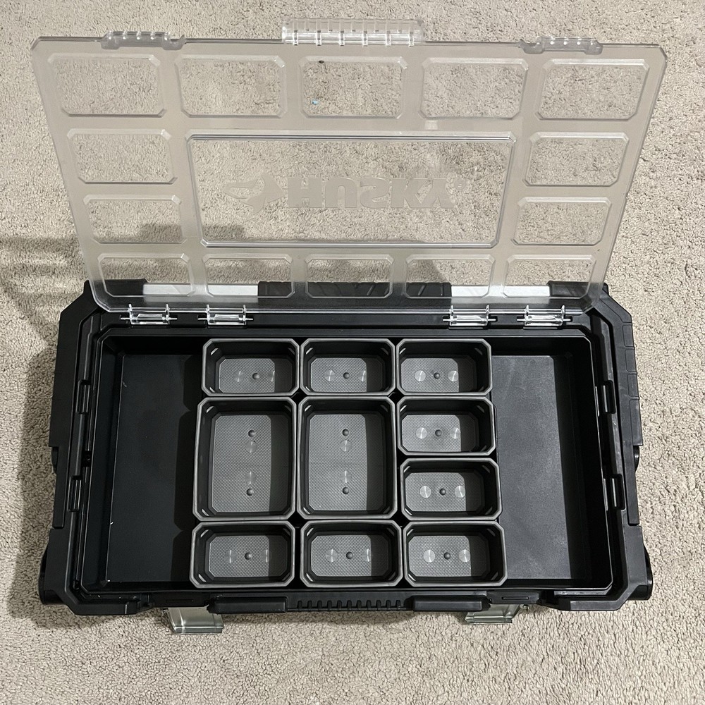 Husky Small Parts Tool Organizer Storage Hardware Case 11-Compartment Plastic