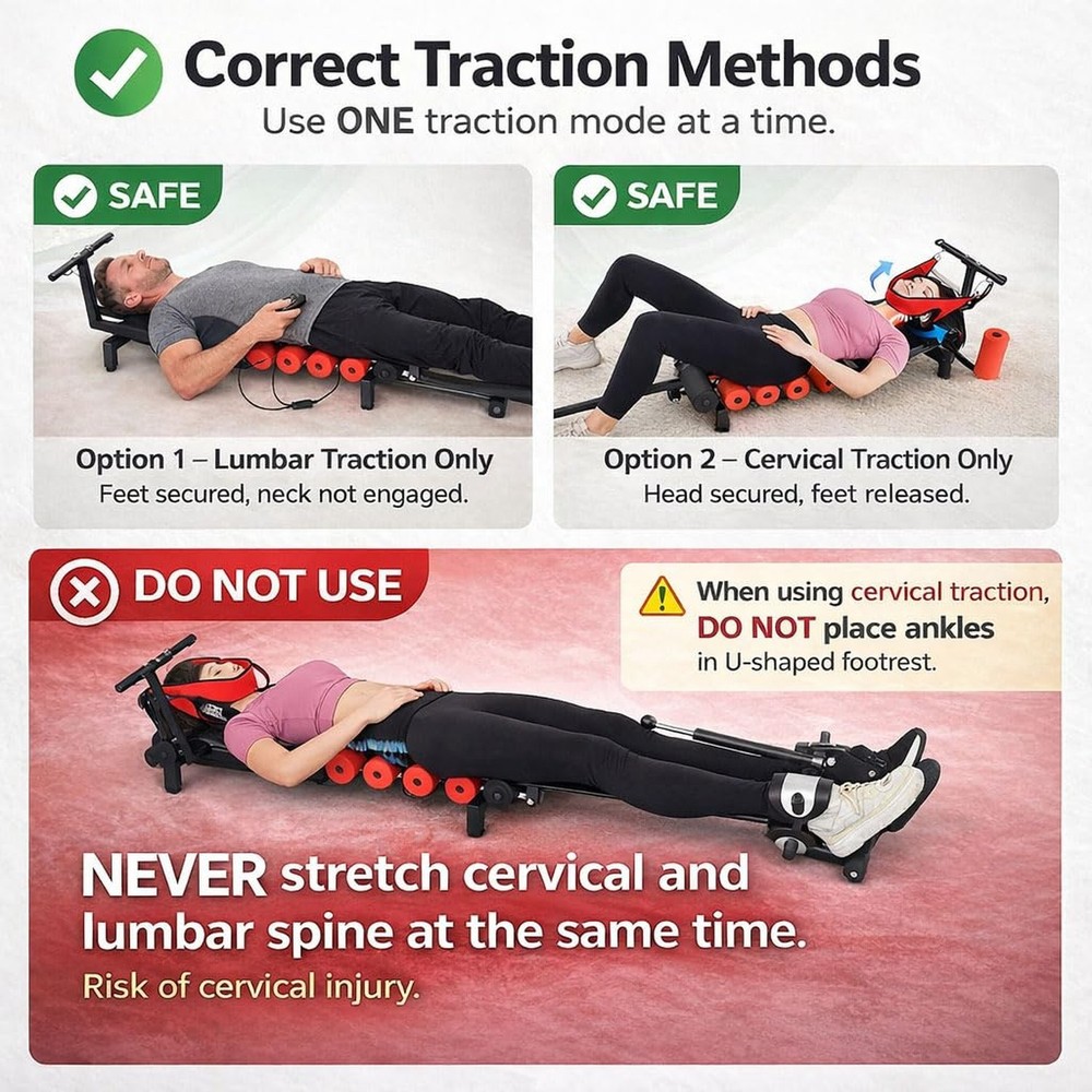 Electric Traction Machine for Neck and Back, Home Spinal Decompression Device...