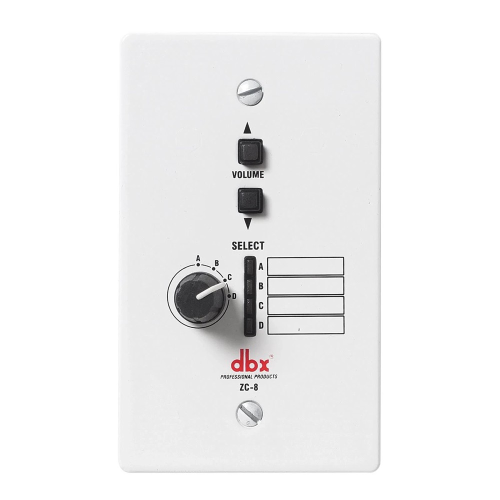 DBX ZC8 Wall-Mounted Zone Controller Source Selector &Volume Control for ZonePRO