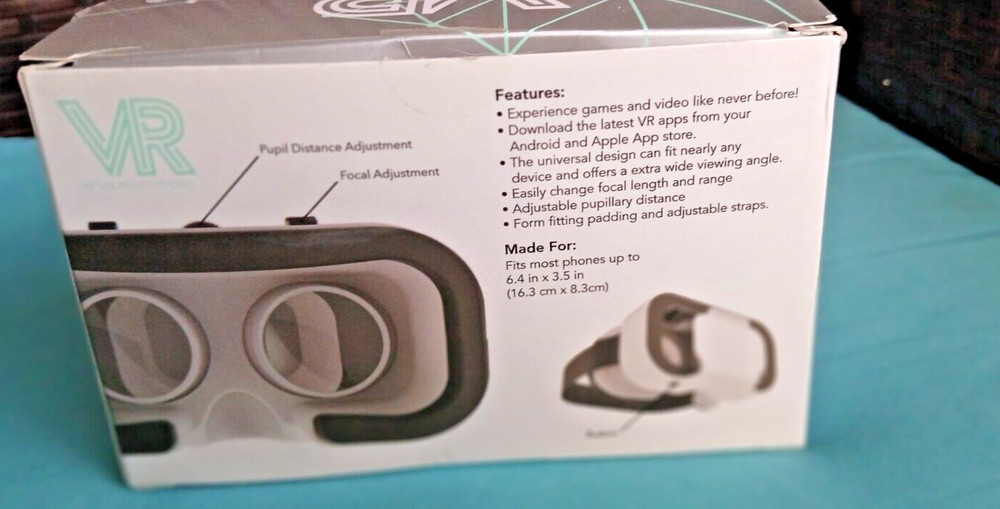 virtual reality headset. download the latest VR app from Apple or Android