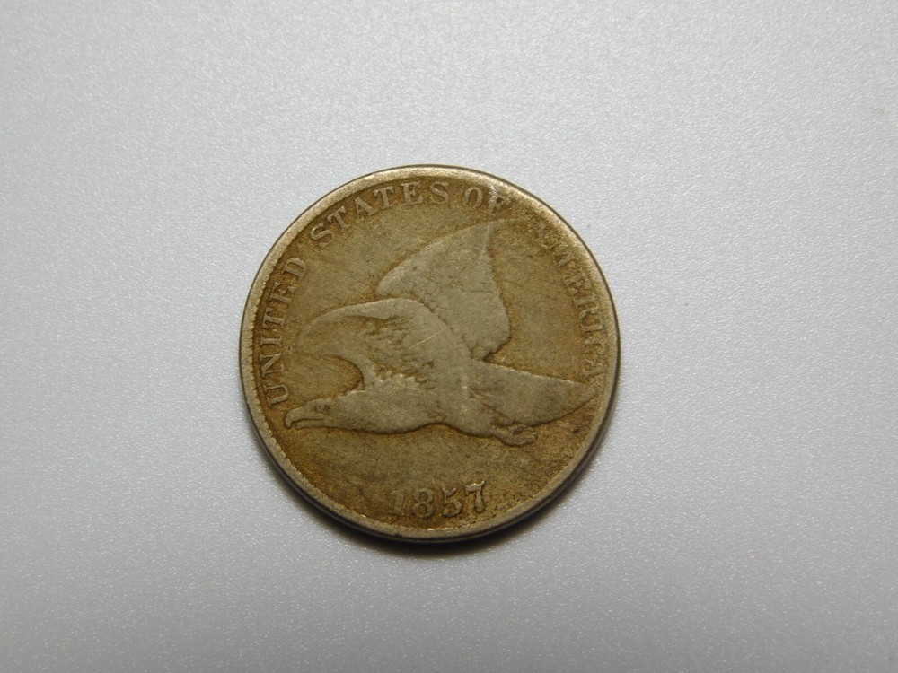 US COINS  PENNY 1857 FLYING EAGLE  CENT