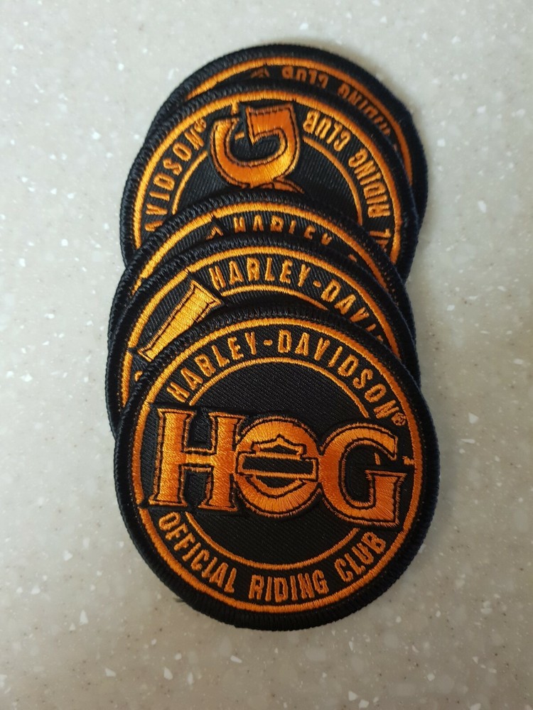 Genuine HARLEY DAVIDSON 3 inch "HOG" HOG EMBROIDERED PATCH