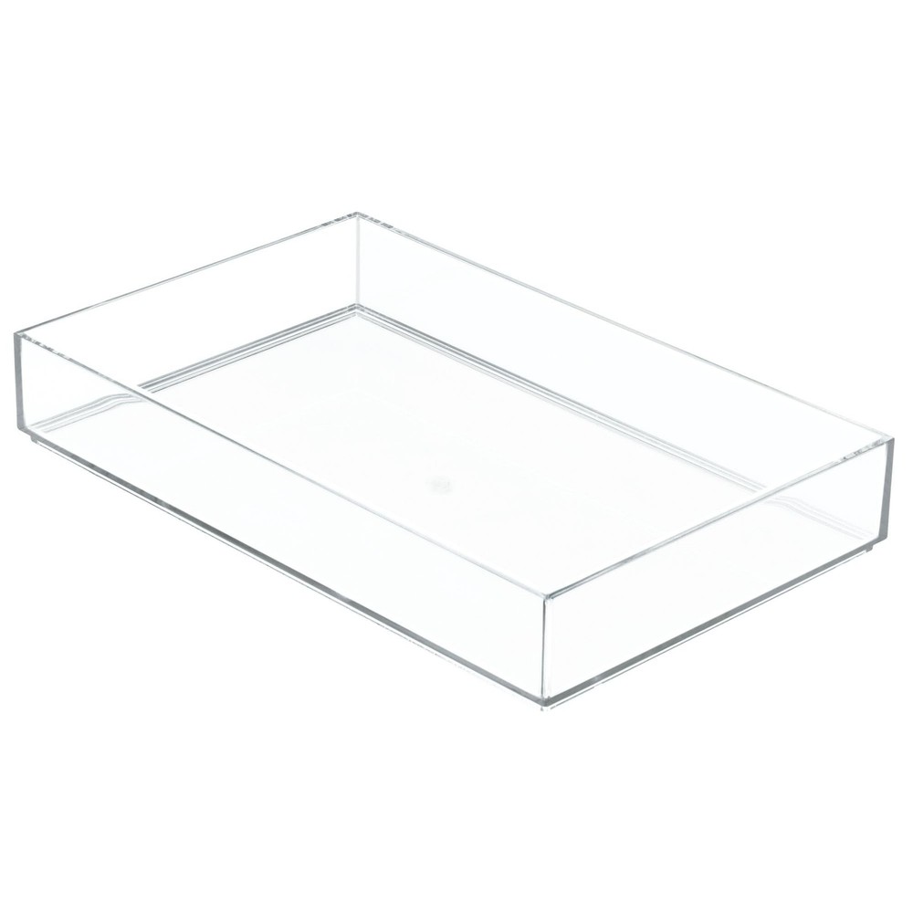 iDesign Clear Drawer Organizer, Plastic Tray for Makeup X-Large,