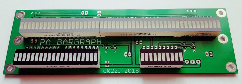 80 (50+20+10) LED Bargraph indicator for power amplifiers PCB only