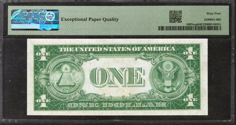 1935 $1 SILVER CERTIFICATE EXPERIMENTAL NOTE A-B BLOCK FR.1607 PMG CU 64 EPQ