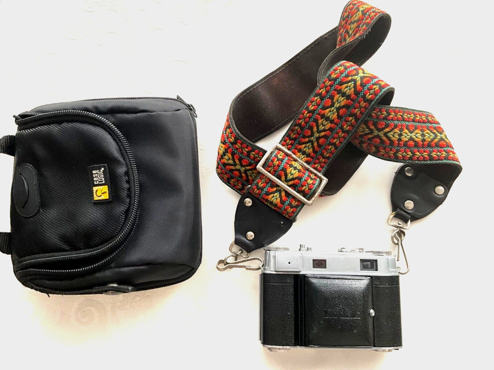 Vtg Kodak Retina IIIc Rangefinder 35mm Black Camera +strap+Case Germany Work