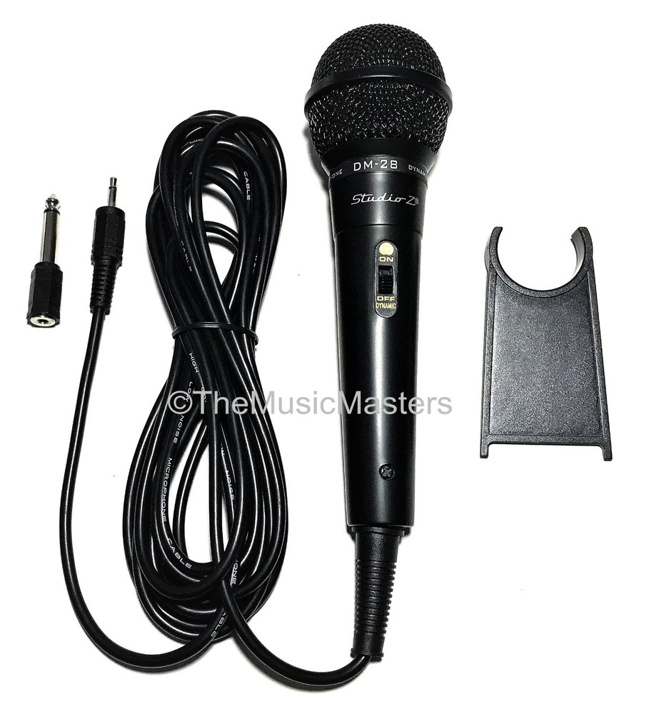 DJ Karaoke PA Computer Podcast Mic MICROPHONE w/ Extra Plug Adapter Table Stand