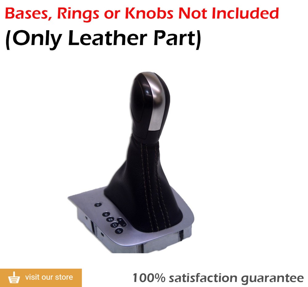 Automatic Shift Boot Leather Synthetic Cover for VW Jetta 11-18 Gray Stitch