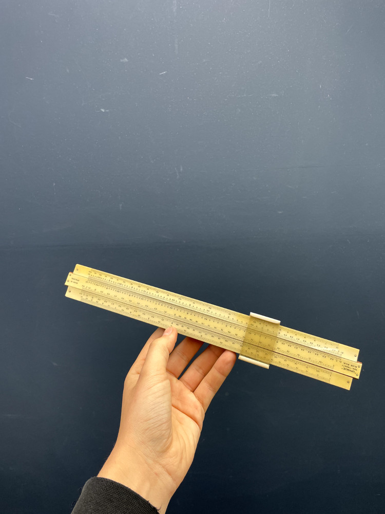 VINTAGE UNIQUE UNIVERSAL SLIDING RULER RULE ENGINEERING MATHEMATICAL STATIONARY