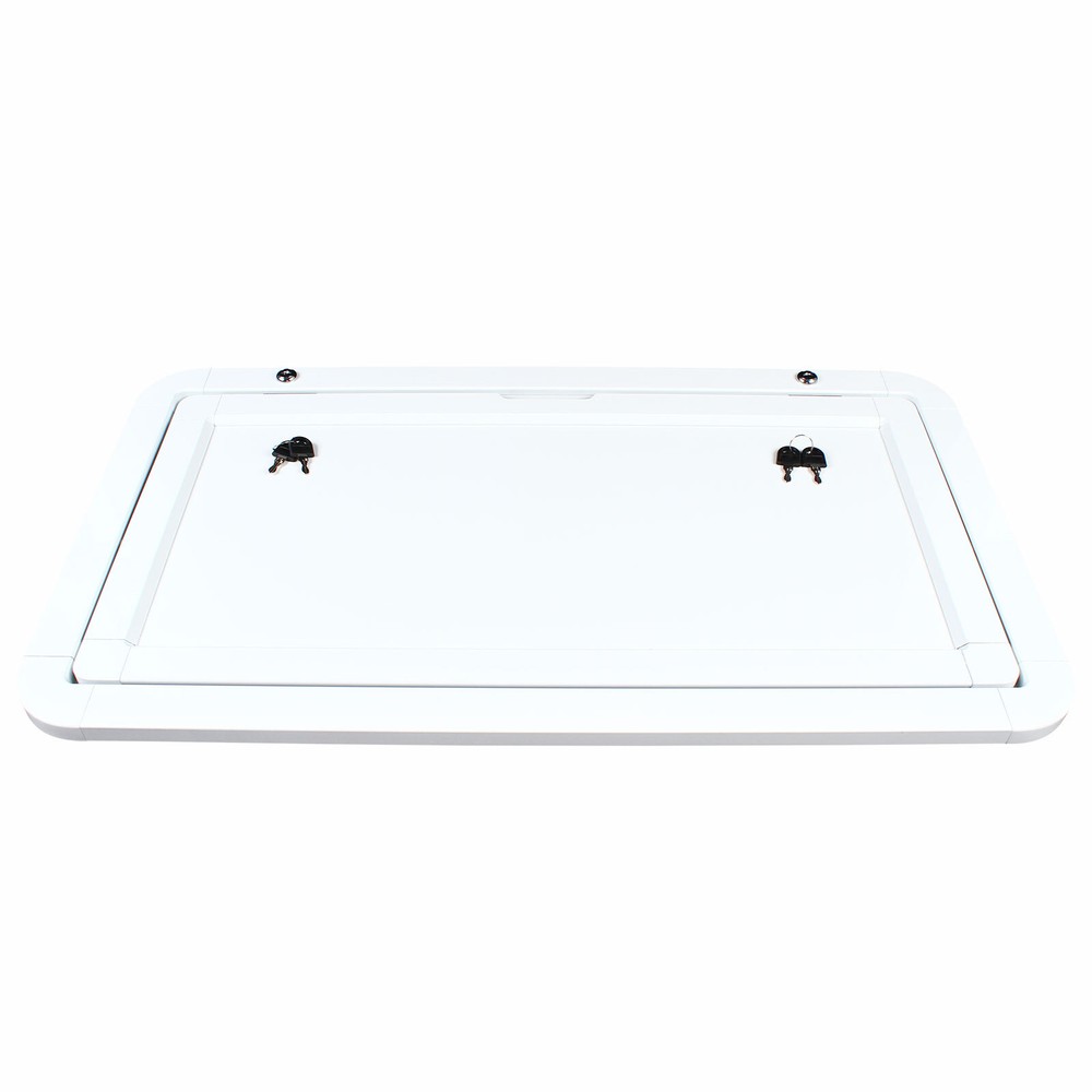 RV Caravan Picnic Folding External Table Aluminum 800x450mm Wall Mount White