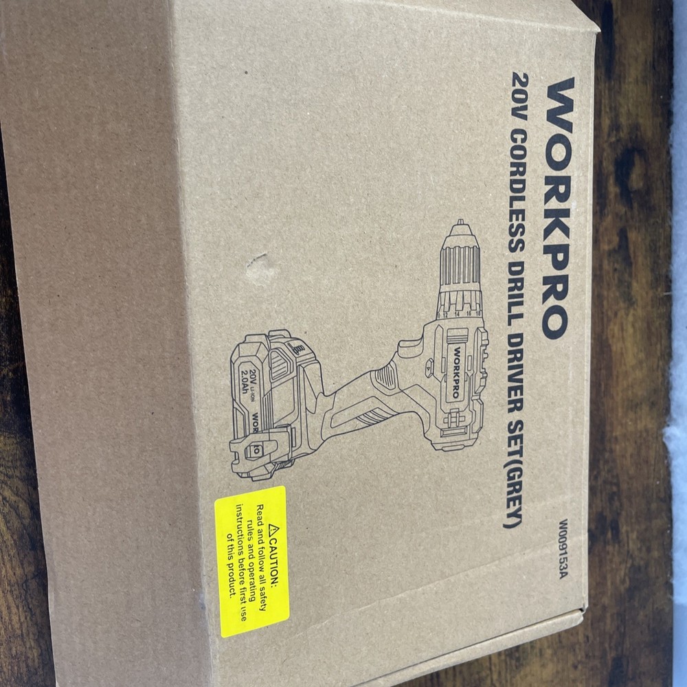 Workpro 20v Cordless Drill Driver Set Grey
