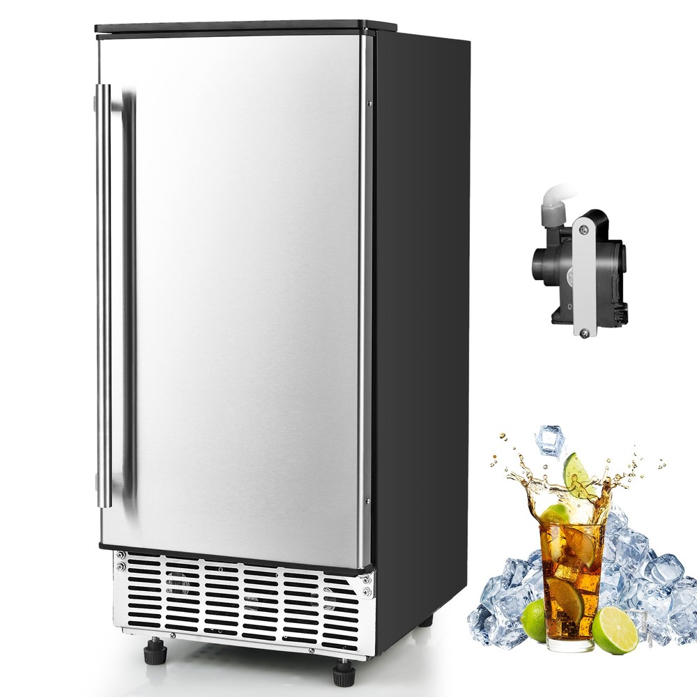 Built-in Ice Maker Free-Standing/Under Counter Machine 80lbs/Day w/ Light