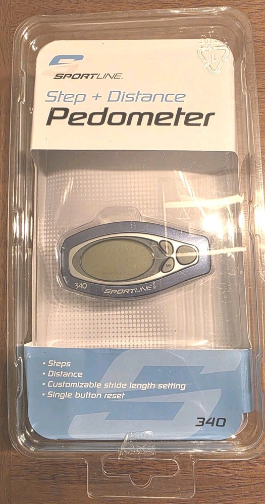 Sportline Step + Distance Pedometer 340 Customizable Stride Length Setting