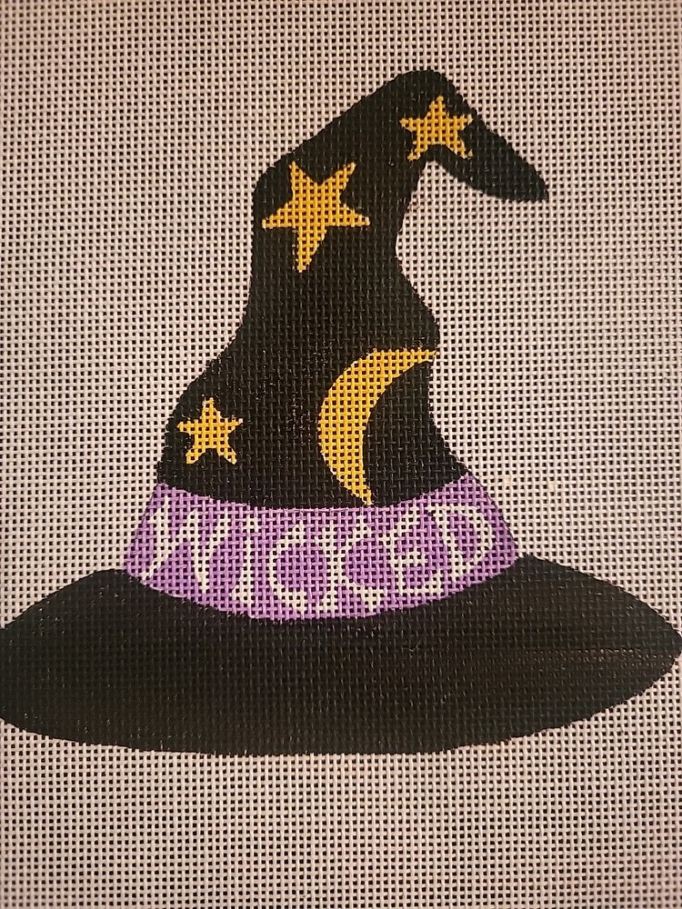 Wicked Witch's Hat Needlepoint Canvas