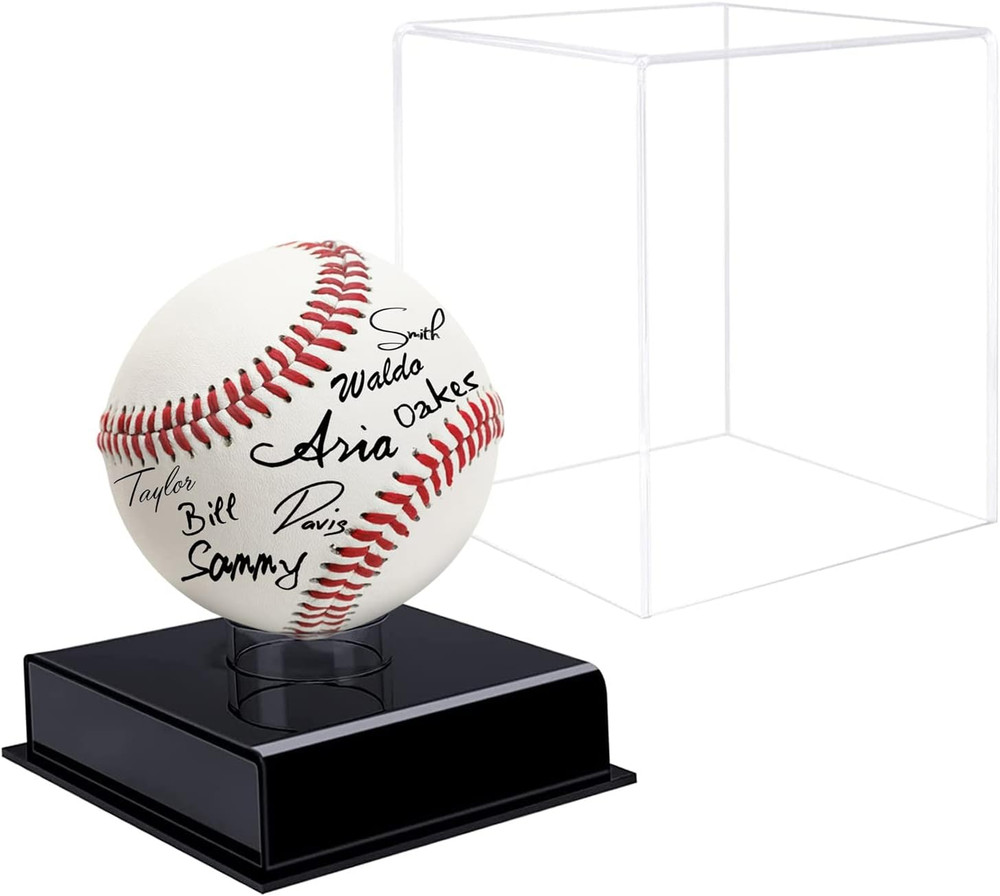 Acrylic Baseball Case for Display - UV Protected Baseball Display Cube, Autograp