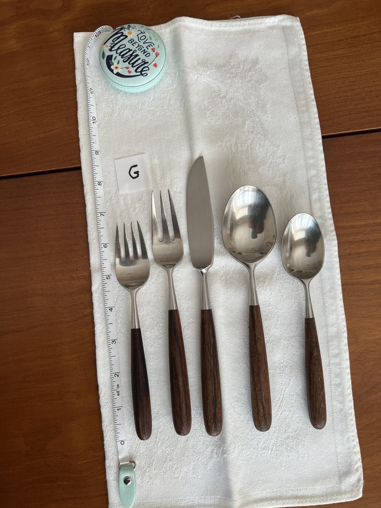 Vintage Lauffer Towle Palisander MCM Flatware 5 PC Dinner Setting