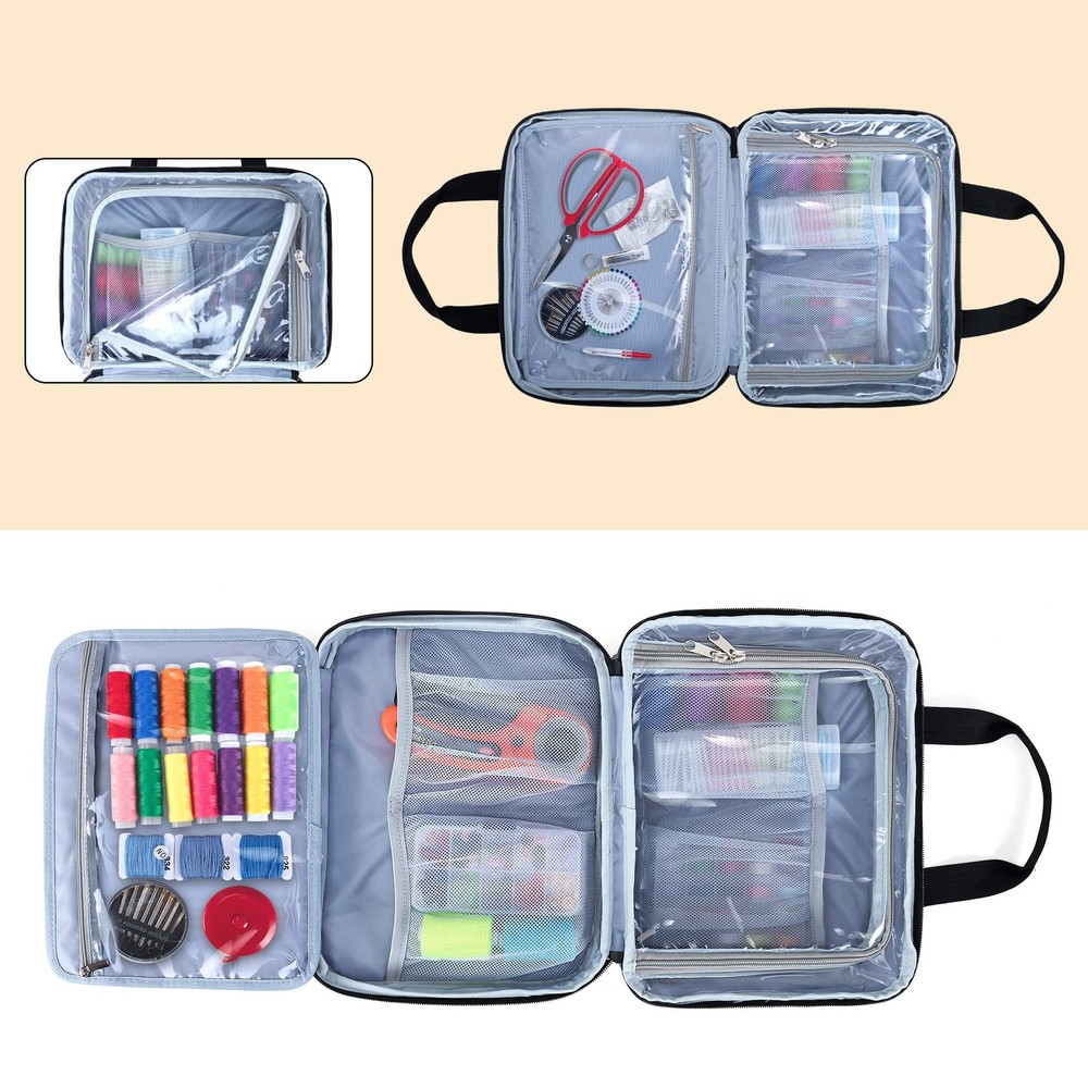 Large Sewing Organizer with 3 Inner Sections (Fold up Easily), Sewing Supply ...