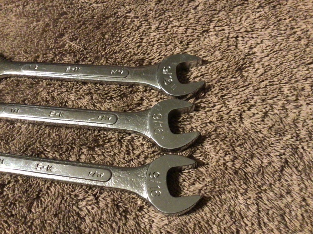 3-S-K Tools 9/16" x 1/2" Open End Wrenches UNUSED