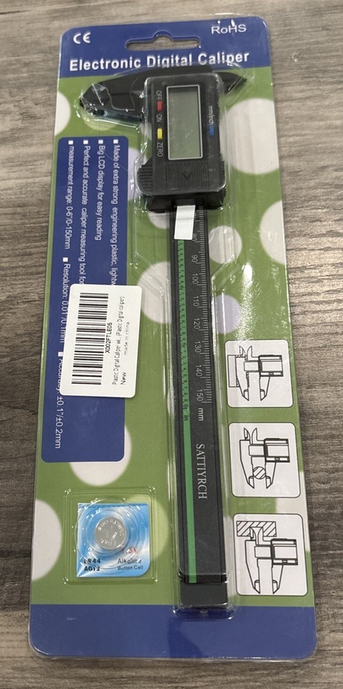Electronic Digital Caliper Large LCD Screen 0-6"/150mm Strong Engineered Plastic