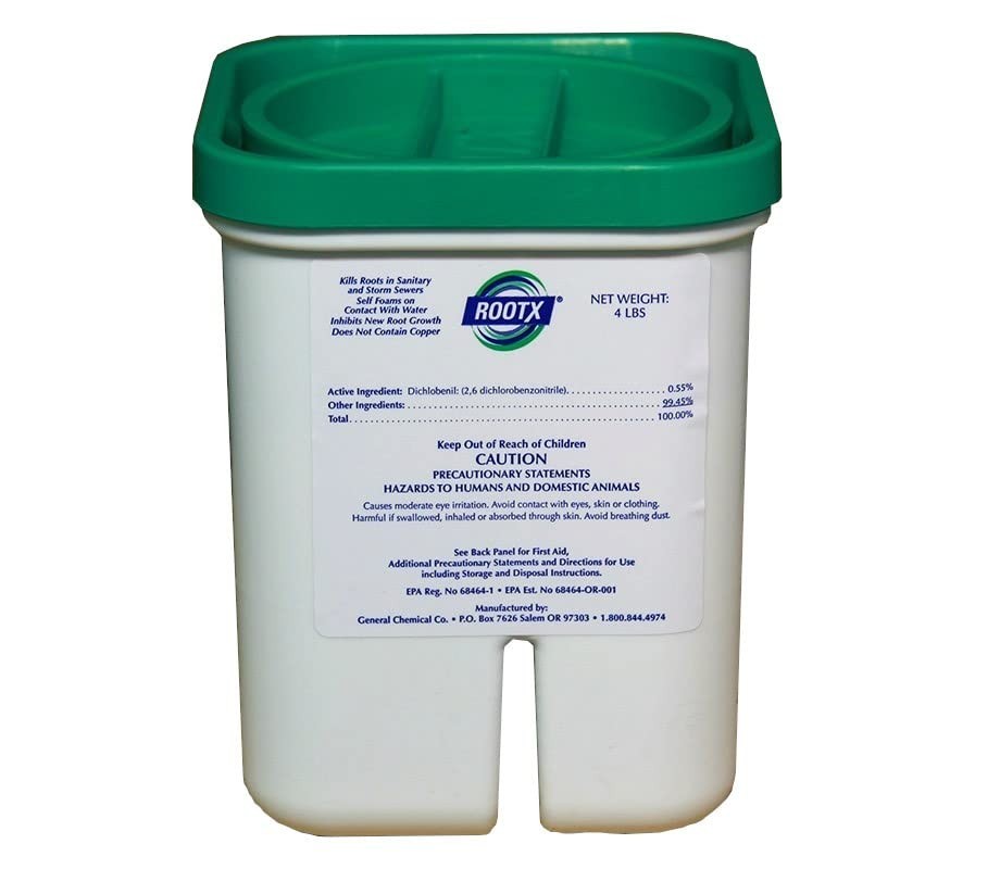 4 LB. Jar No. Funnel/Applicator Foaming Root Control for Sewer Lines and Sept...