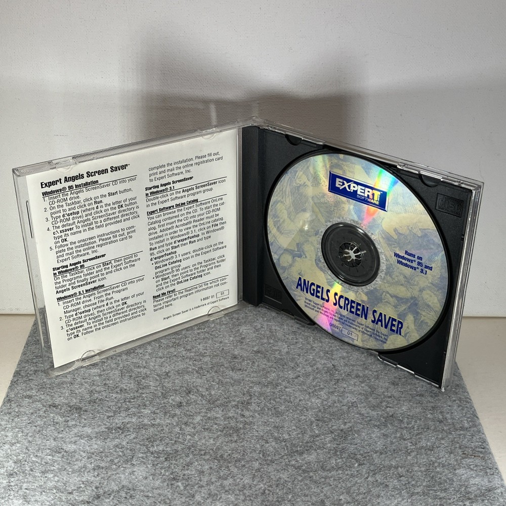 Expert Software - Angels Screen Saver CD 1997 Windows 95 Software Mint Disc
