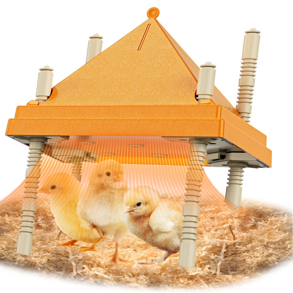 Brooder Plate for Chicks,10" x 10" Heat Plate for Chicks with Triangular Cone...