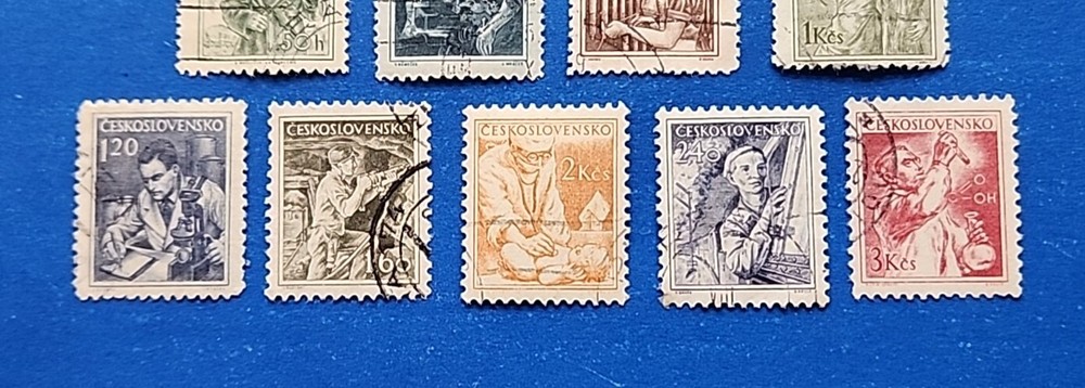 Czechoslovakia Stamps, Scott 645-657 Complete Set Used