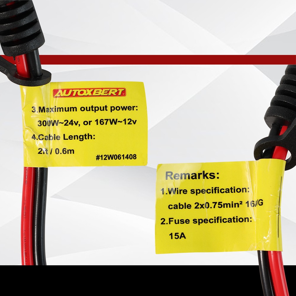 Cigarette Lighter Extension Cable Car Battery Alligator Clip Socket Adapter 2ft