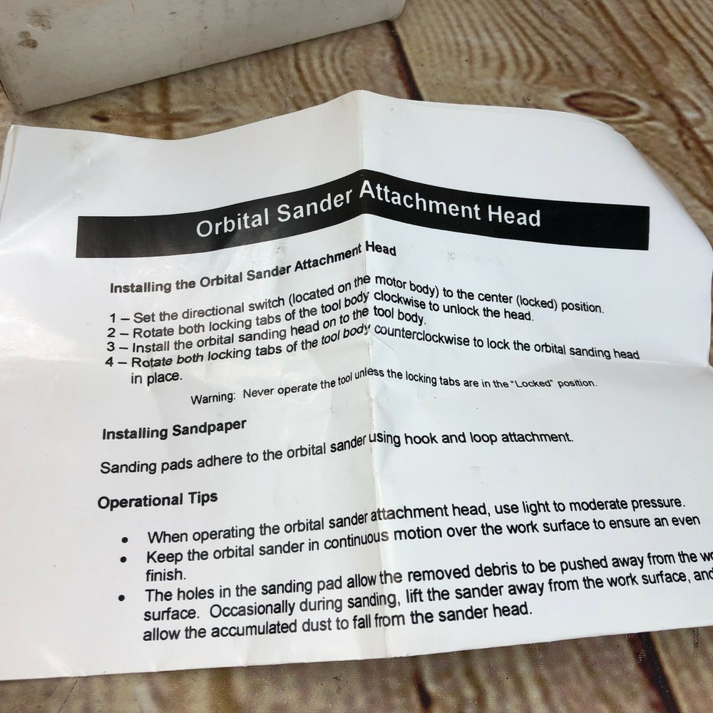 orbital sanding attachment power tool attachment
