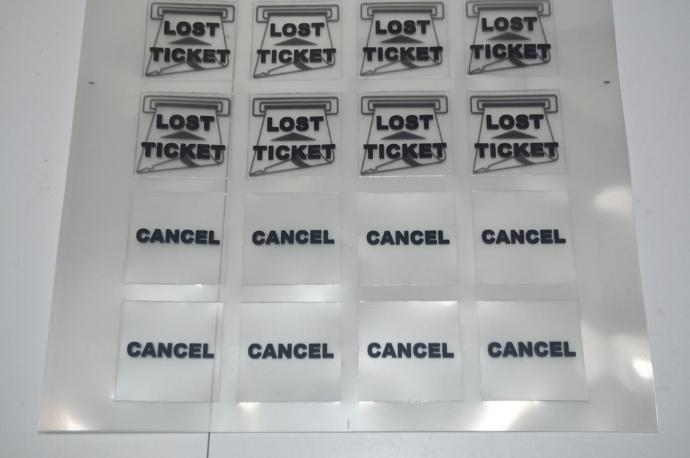 Federal APD 3M Parking Station push-button User Interface Label "receipt cancel