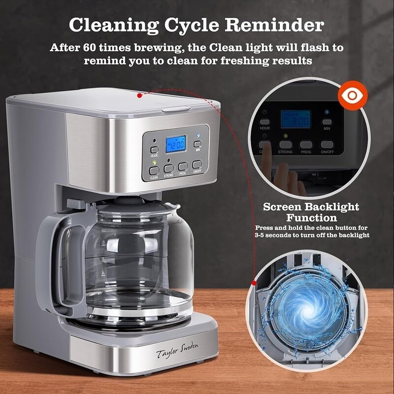 Programmable 12 Cup Coffee Maker Drip Machine W/ Auto Shut Off Pause Serve New