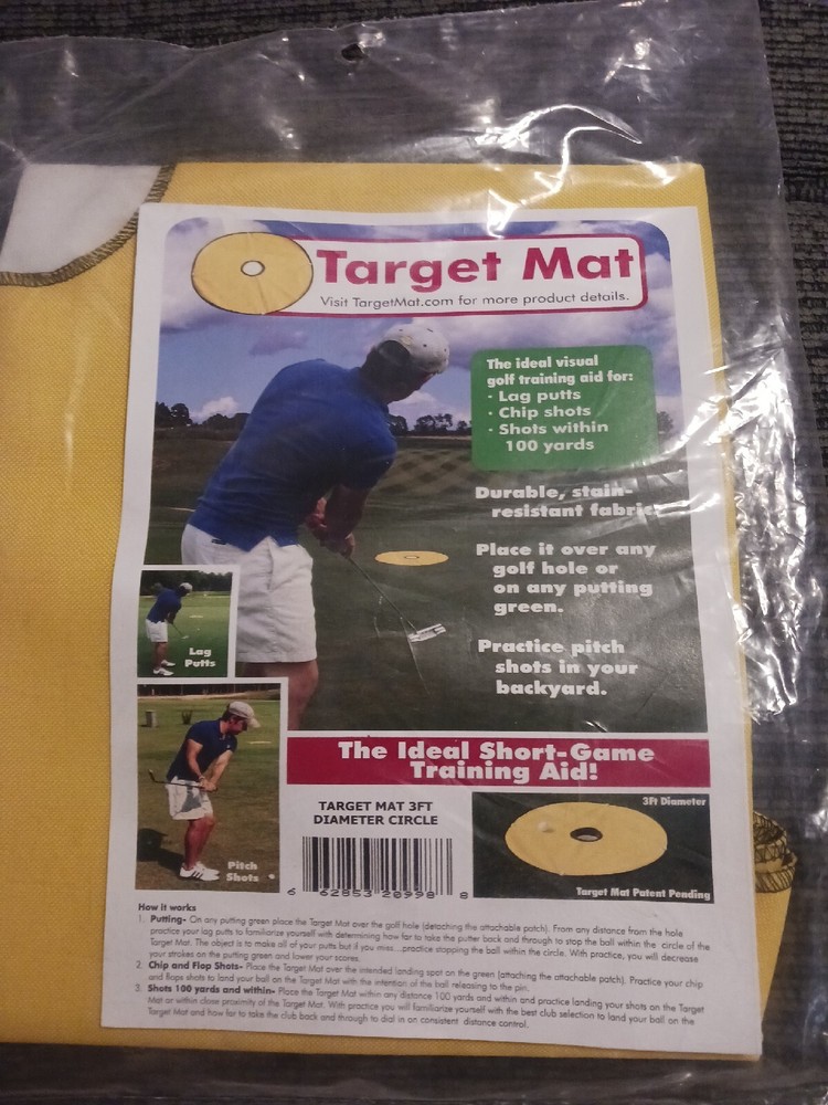 Target Mat 3 ft Golf Training Aid Helps Short Game