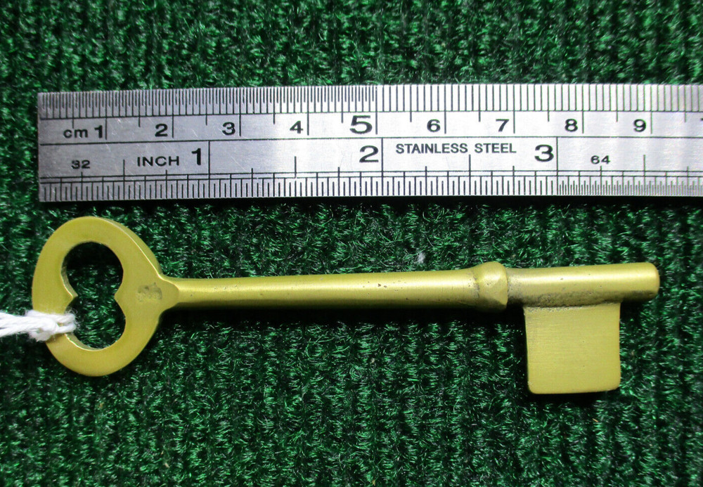 3 1/2" BRASS BIT KEY BLANK - PERFECT for OLD LOCKS (33222)