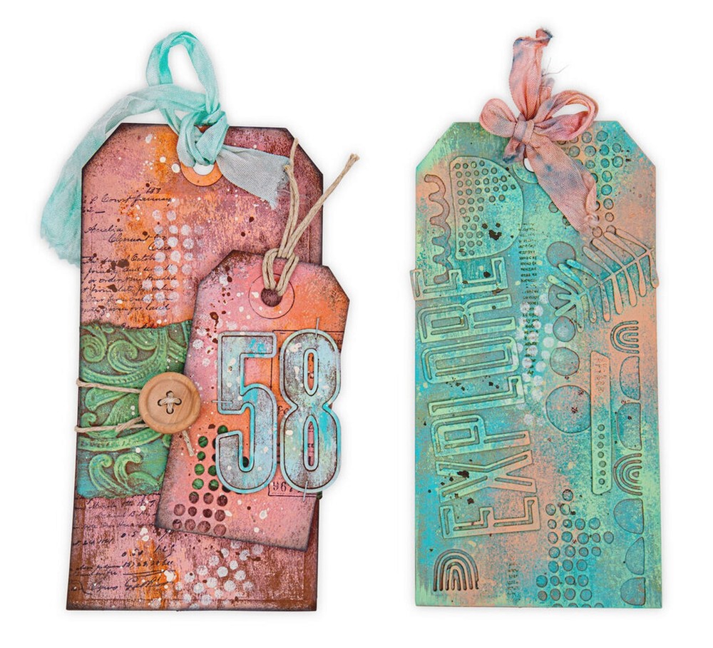 Sizzix Thinlits Alphanumeric Bulletin 43pc set #666281 Retail $40.99 Tim Holtz