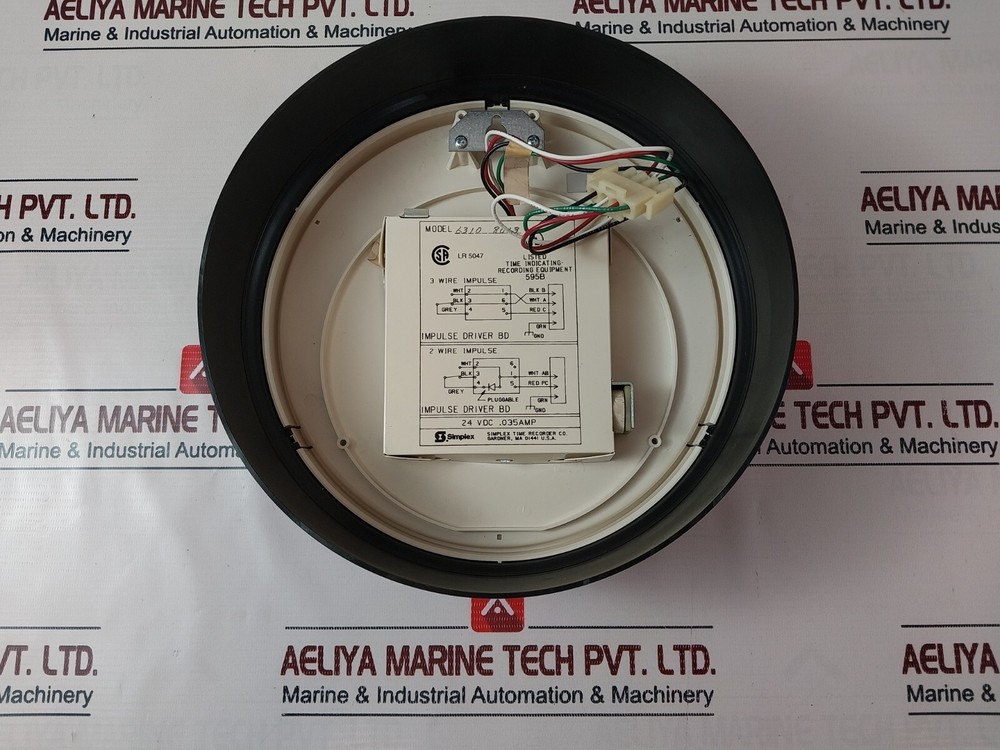 Simplex 6310 8013 Wall Clock 24 VDC .035AMP