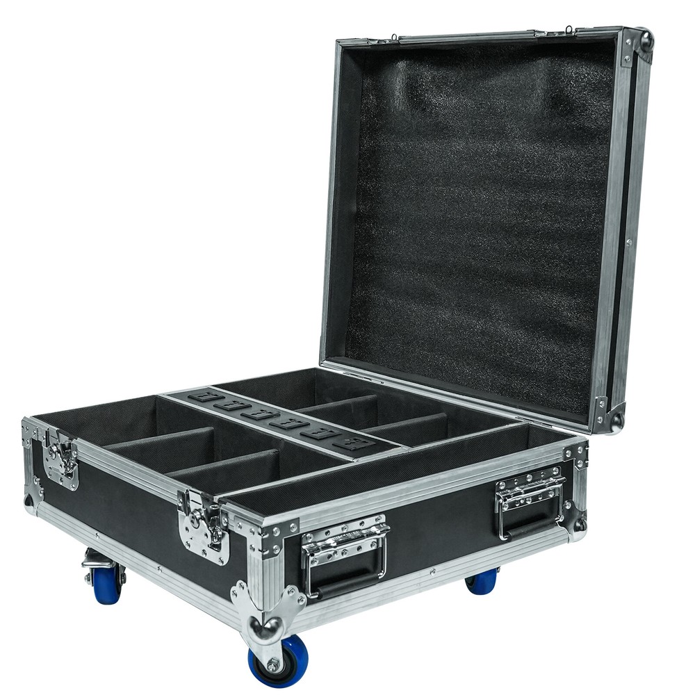 6pcs Par Light Rechargeable Flight Case Stage Light Flight Case with Wheels