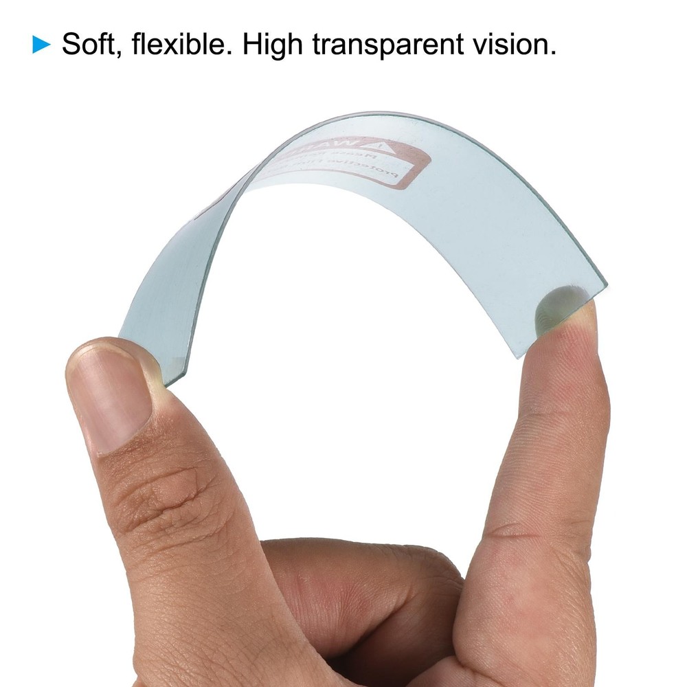10pcs 5.2 x 4.5'' Right Angle Welding Protection Lens Replacements, Clear