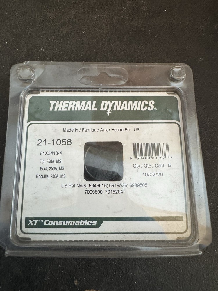 ✅ Thermal Dynamics 21-1056 Plasma Torch Tip 250A Ms 2 Pack