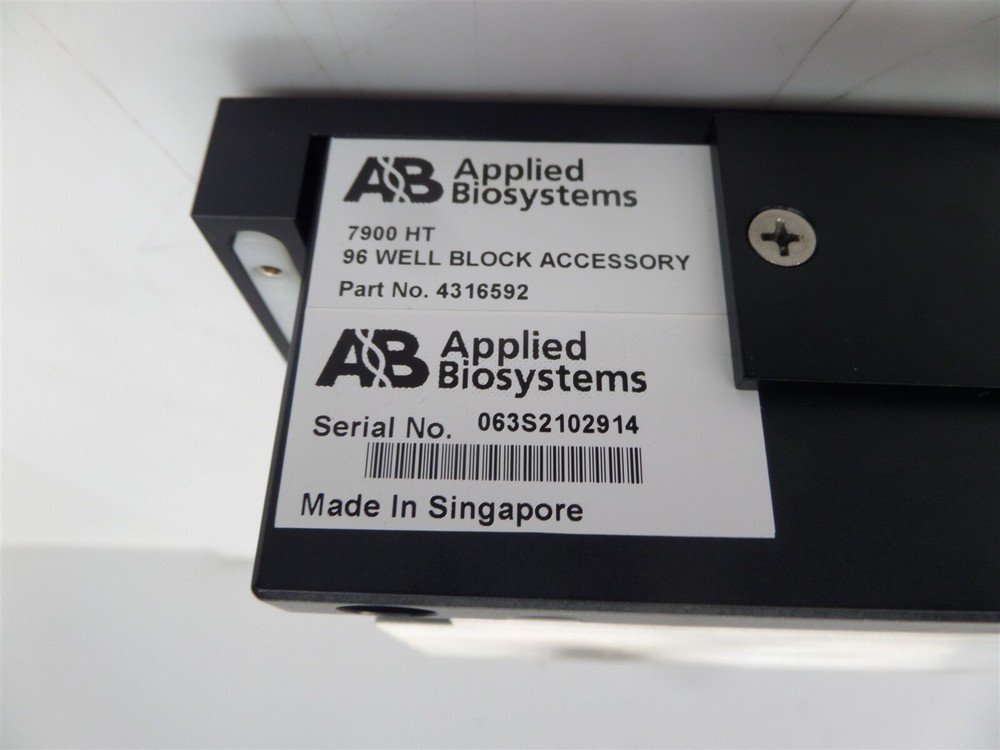 Applied Biosystems 4316592 96 Well Block Accessory Assembly