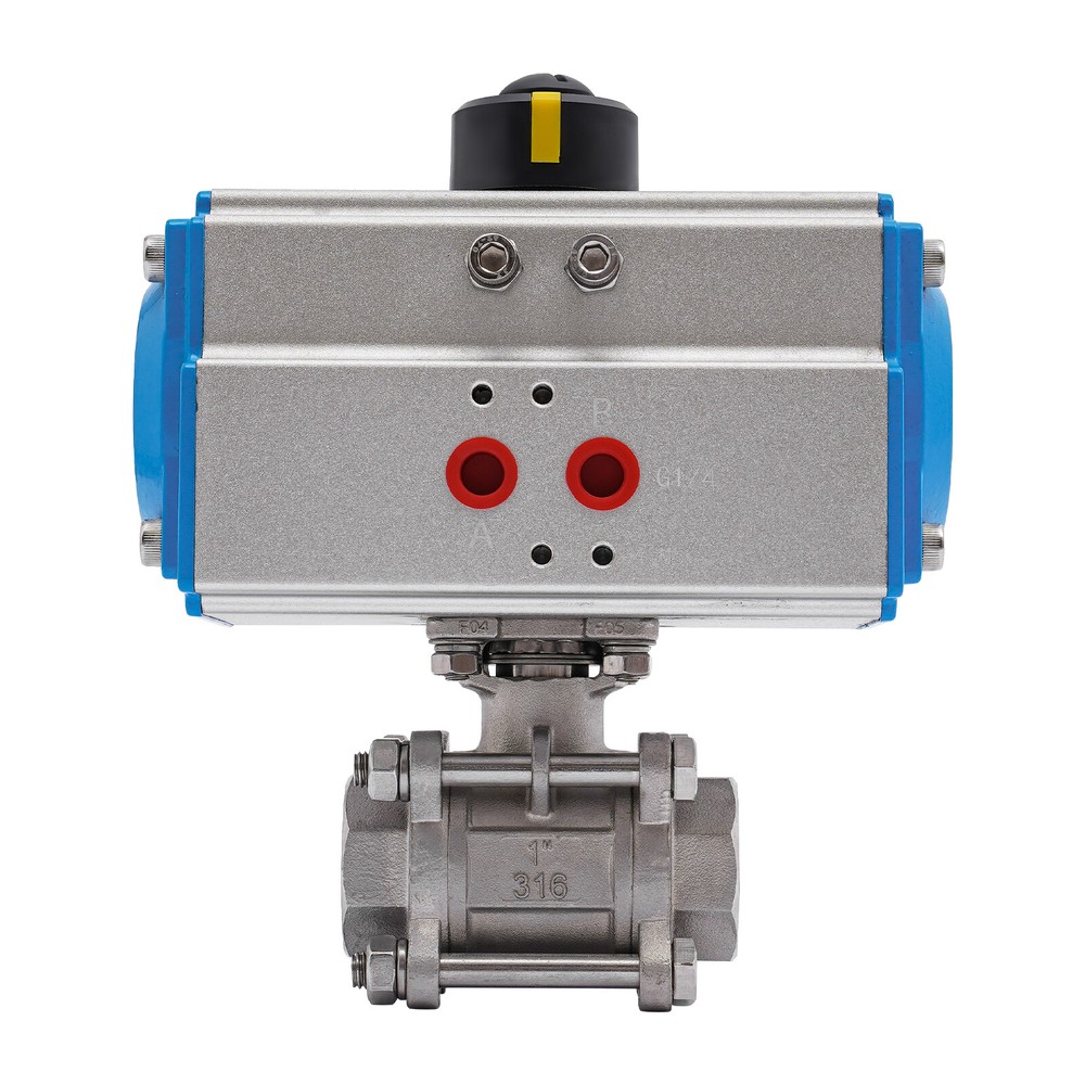 1" Pneumatic Ball Valve Actuator Stainless Steel Three-Piece Automatic Control