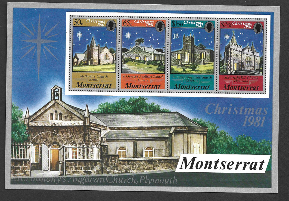 MONTSERRAT - 1981 - CHRISTMAS MINIATURE SHEET - MINT UNHINGED.