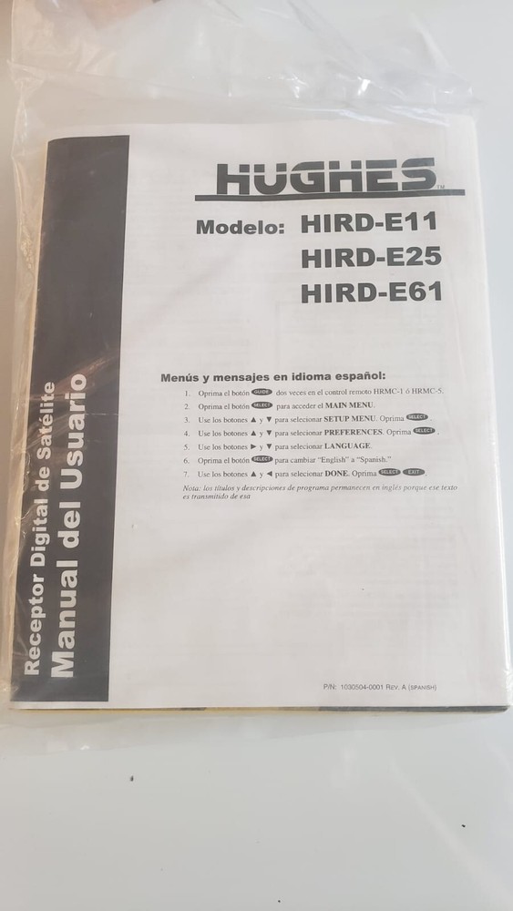 Hughes Silver EdiDirecTV Satellite Receiver Model HIRD-E1