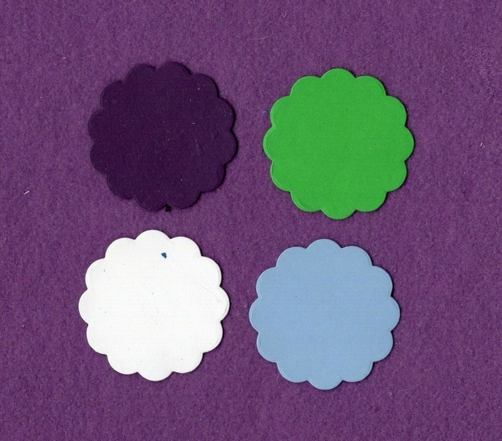 SCALLOPED CIRCLE medium  die cuts scrapbook cards